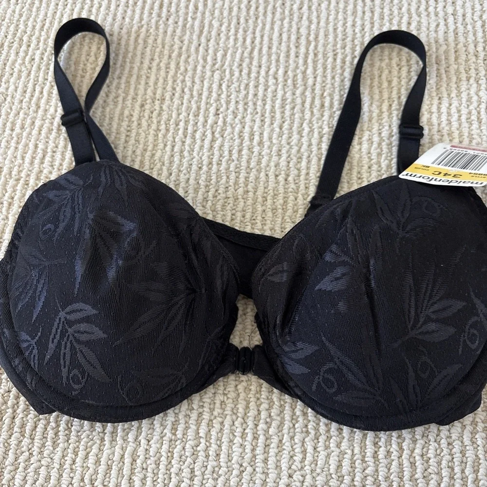 NWT MAIDENFORM FRONT CLOSE 8854 vintage Demi padded Customize It 34C push up